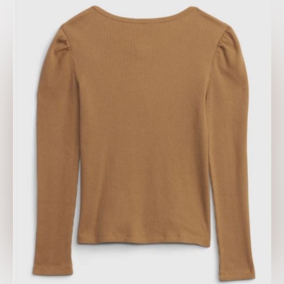 GAP Brown Long Sleeve Fitted Blouse NWT Girls Size 10 - Picture 2 of 6